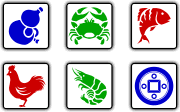 鱼虾蟹-1颗骰子中指定的图案